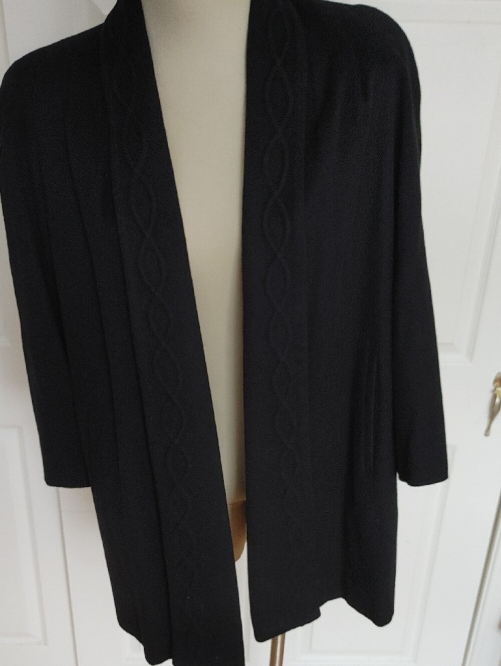 Alorna Black Shawl Collar Open-Front Blazer Jacket - Picture 8 of 12